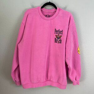 Boys Lie Perfect Match Angel Graphic Print Pattern Oversized Sweatshirt Sweater